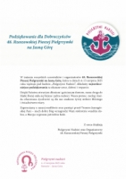 Podziękowanie od Pieszej Pielgrzymki na Jasną Górę