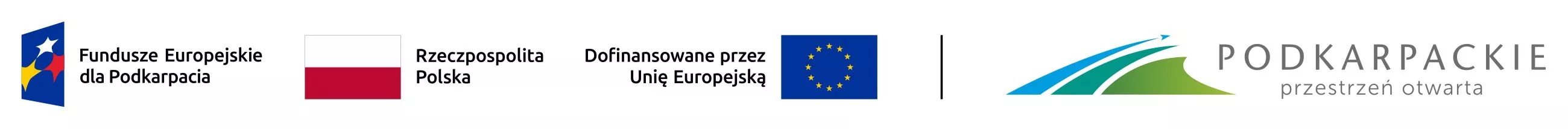Logotypy Fundusze Europejskie dla Podkarpacia