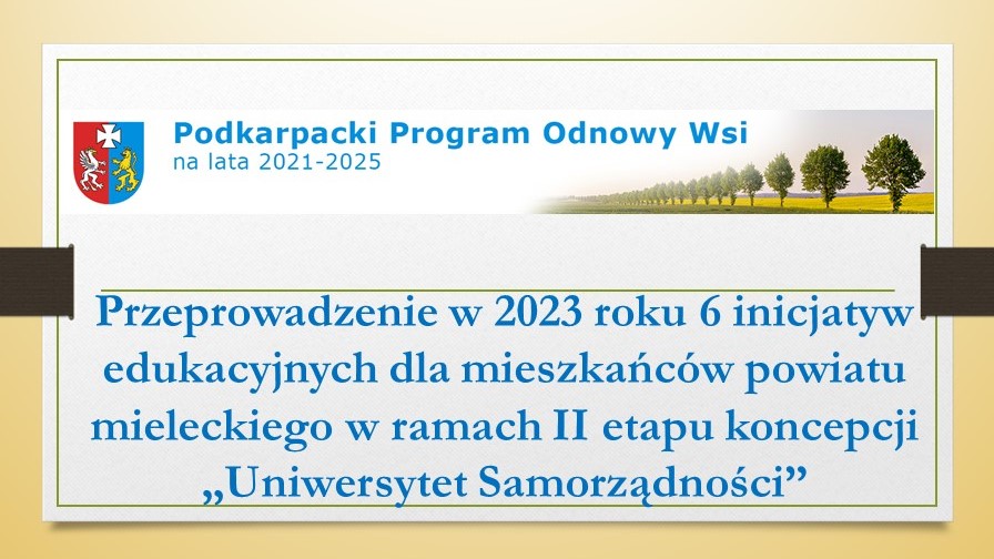 Plakat Podkarpacki program ochrony wsi