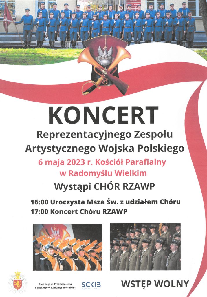 Plakat koncertu Reprezentacyjnego Zespołu Artystycznego Wojska Polskiego