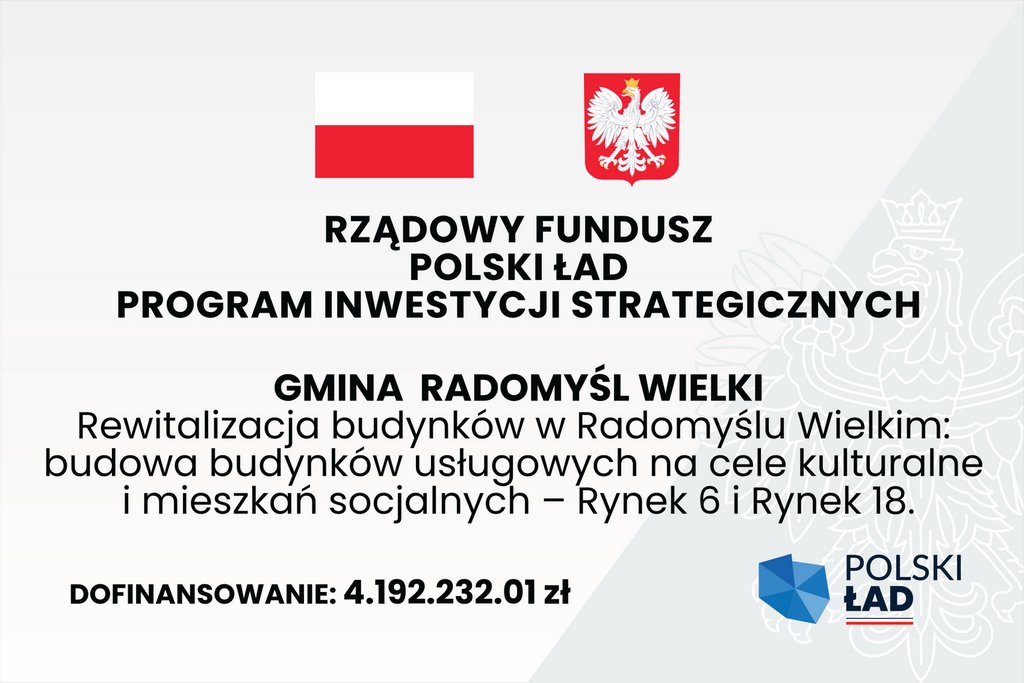 Tablica informacyjna Rządowego Funduszu Polski Ład: Program Inwestycji Strategicznych