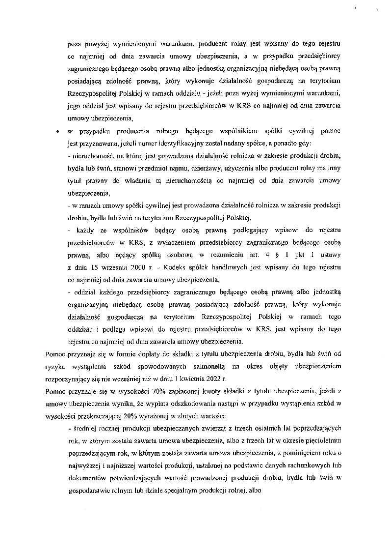 Ogłoszenie o naborze wniosków o przyznanie pomocy w ramach działania „Zarządzanie ryzykiem” strona 2