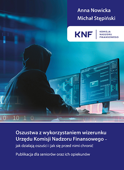 plakat na temat oszustwa z wykorzystaniem wizerunku urzędu komisji nadzoru finansowego
