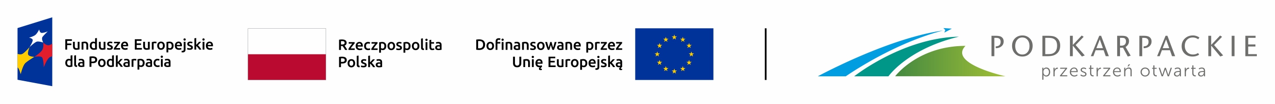 Logotypy programu regionalnego Fundusze Europejskie dla Podkarpacia 2021-2027 