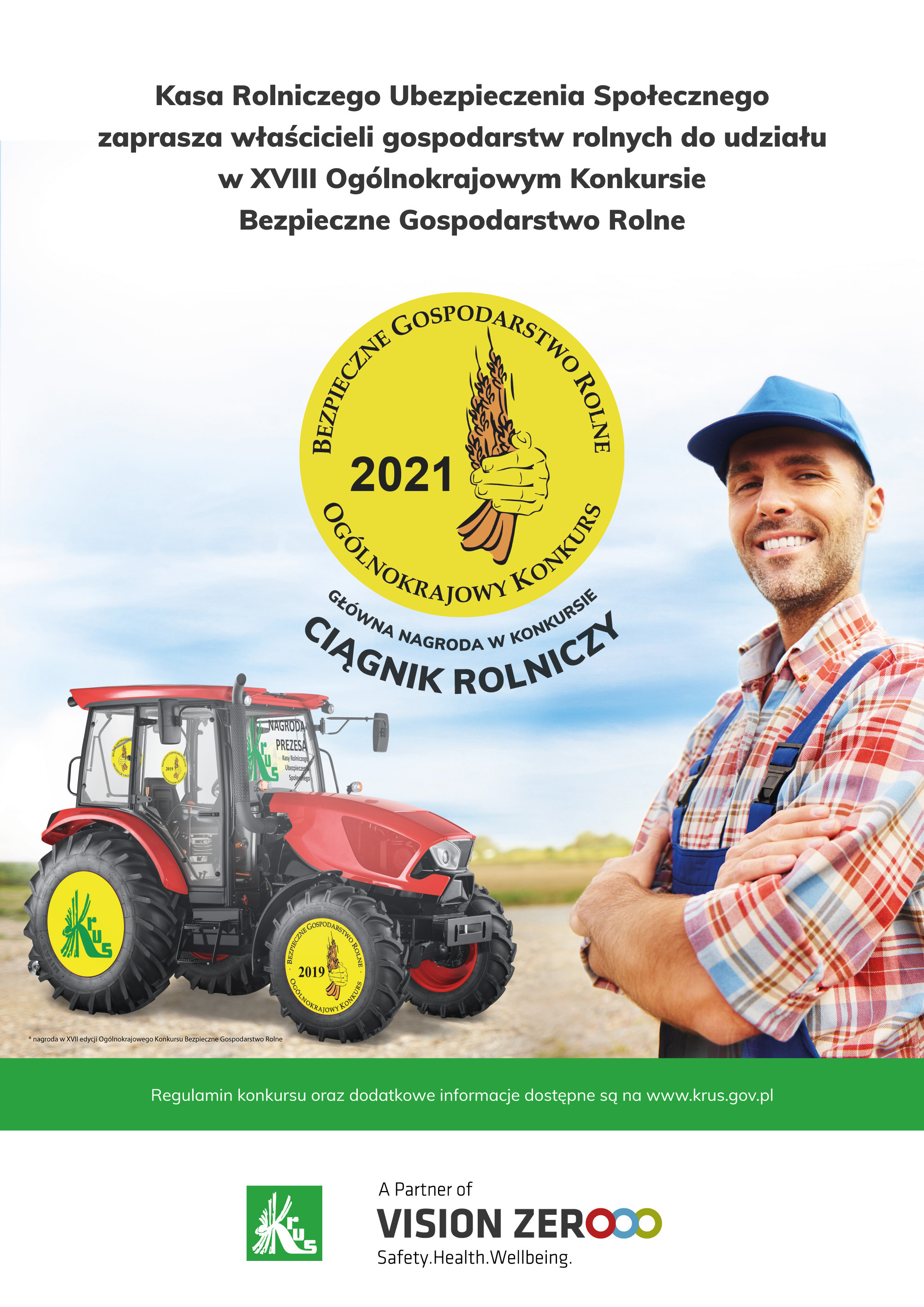 Plakat - XVIII Ogólnokrajowy Konkurs Bezpieczne Gospodarstwo Rolne