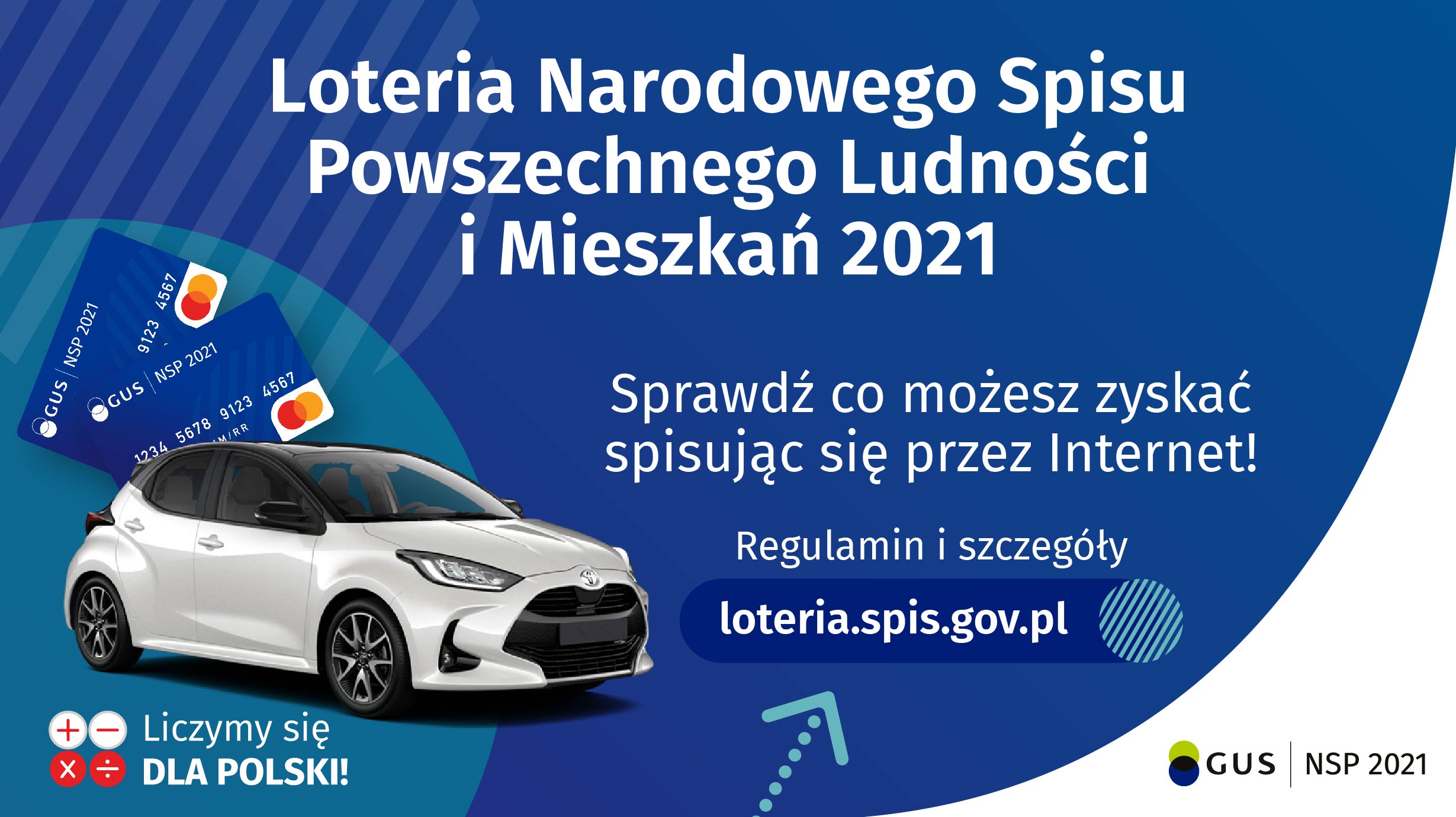 Narodowy Spis Powrzechny Ludności i Mieszkań 2021 - loteria - plakat