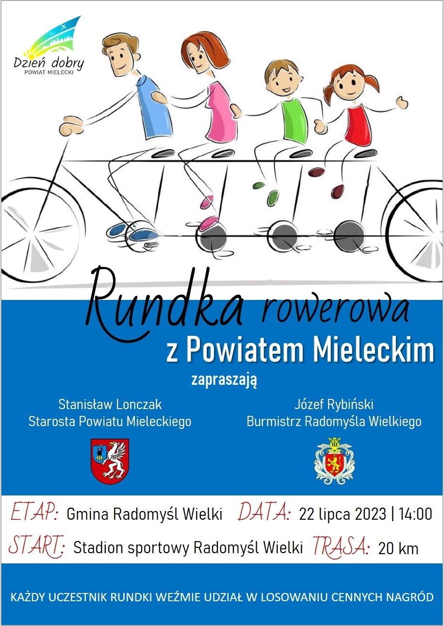 Plakat - Rundka rowerowa z Powiatem Mieleckim
